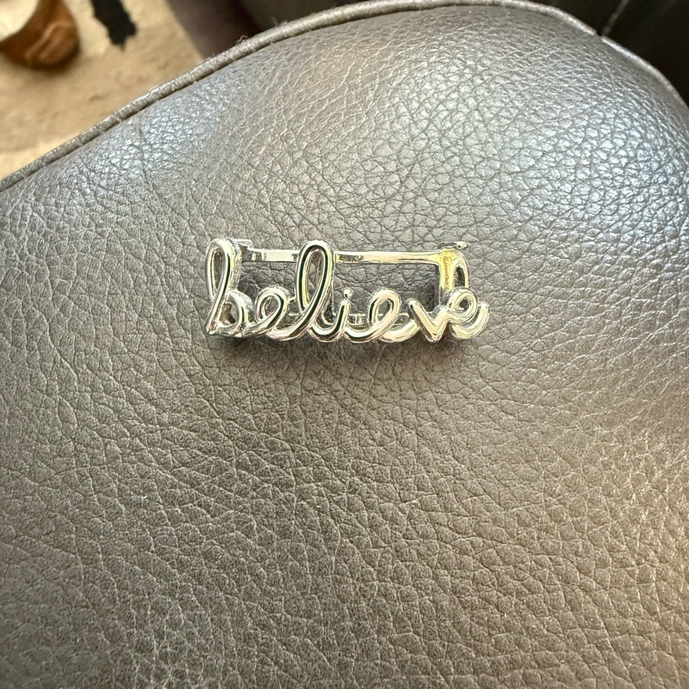 KEEP Collective Silver 'Believe' Pin